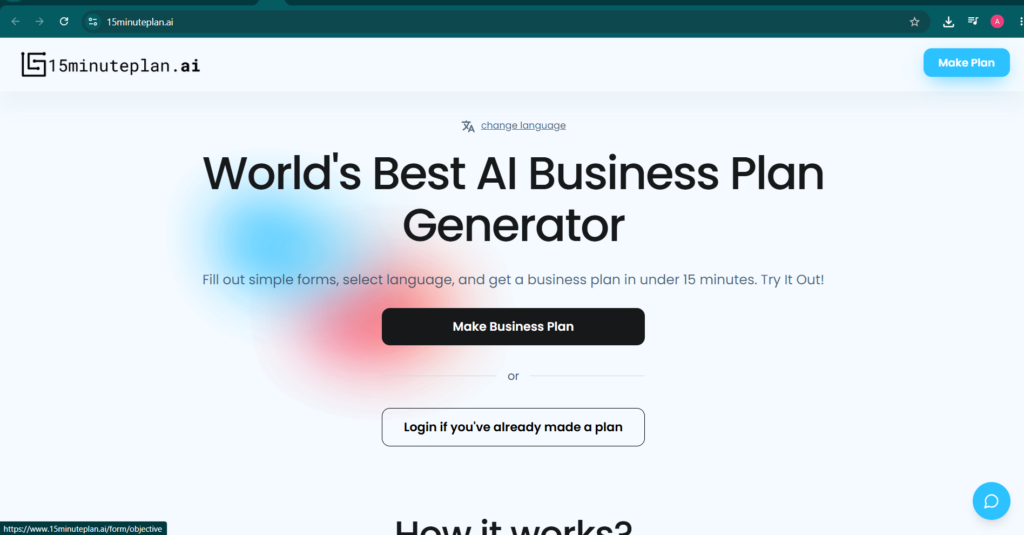 15minuteplan.ai : créer un business plan complet en quelques minutes